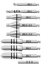 Metallfreies Bohrerset aus Zirkon 